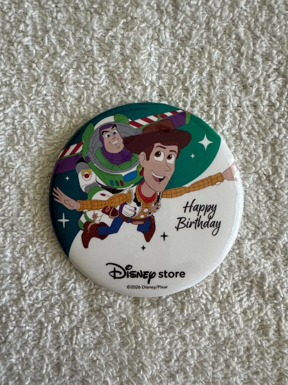 Disney Pixar Toy Story Happy Birthday Button Pin